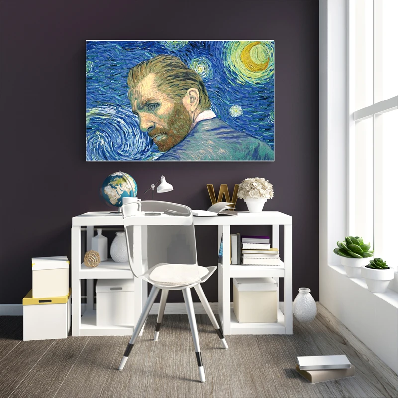 Ван Гог decoracao para casa Ван Гог картина Звездная ночь алмазная живопись eigen фото Роттердамский бриллиантовый рисунок Рождество