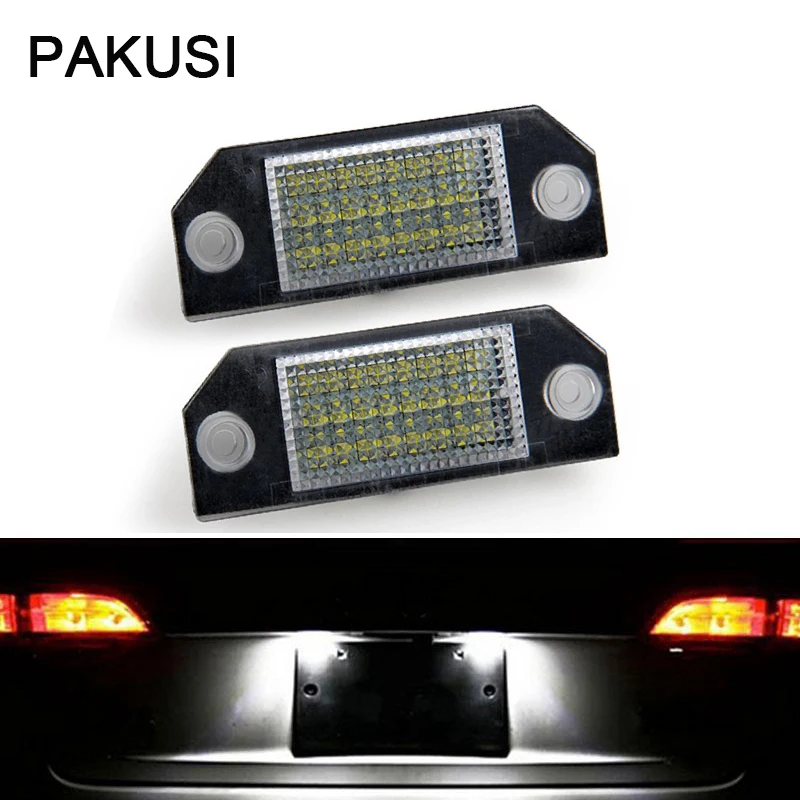 PAKUSI 1 пара Автомобильные светодиодные лампы для номерного знака Ford Focus 2 C Max