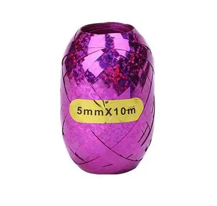 laser hot pink 3 рулона 5 мм* 10 м воздушный шар веревка Фольга шар лазер черная Роза Золотая лента Свадьба День Рождения Вечеринка украшение воздушный шар упаковка кран - Цвет: laser hot pink