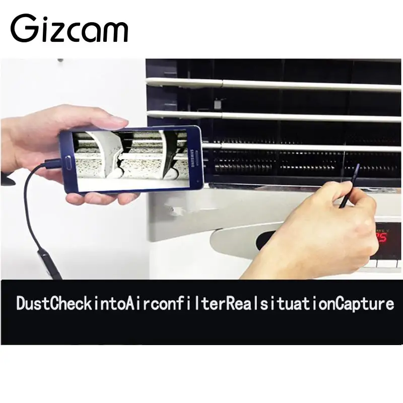 Gizcam 480P эндоскоп бороскоп камера 1 3 MP Водонепроницаемый IP67 USB инспекционная трубка труба с крюком для OTG