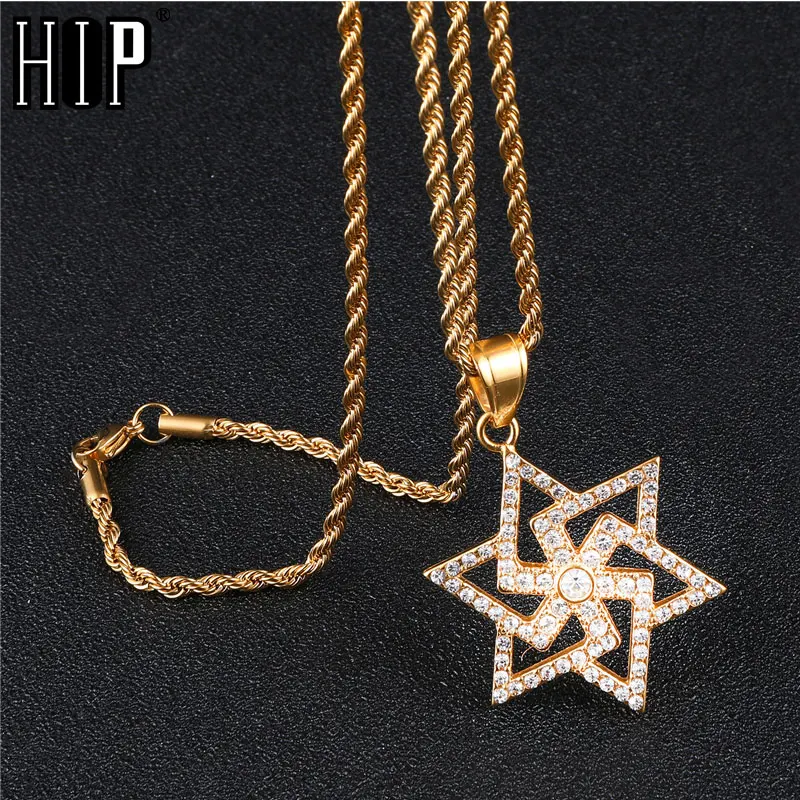 Хип-хоп микро проложить Полный горный хрусталь из нержавеющей стали Iced Out