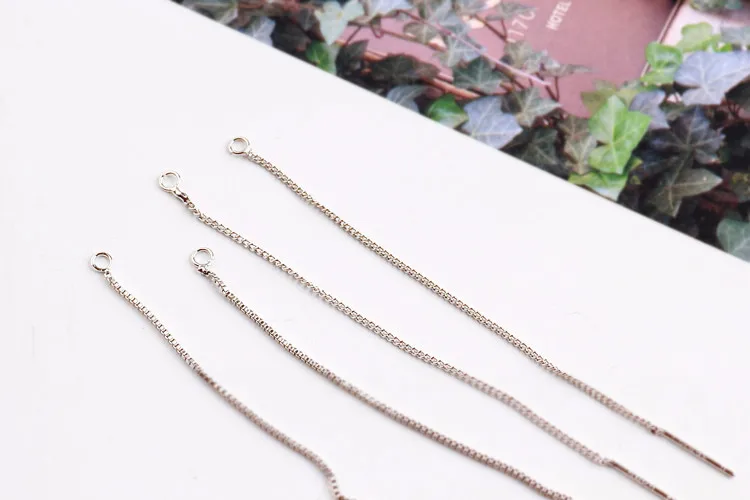 Серьги из серебра S925 пробы для ушей тонкая цепочка серьги сделай сам