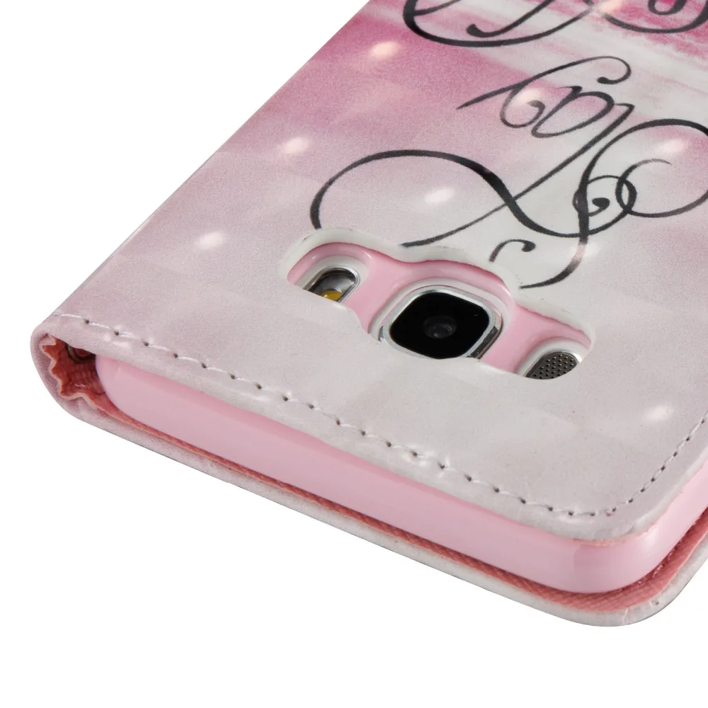 Оставаться красивой 3D красочные картины бумажник флип стенд сумка для Samsung Galaxy J5