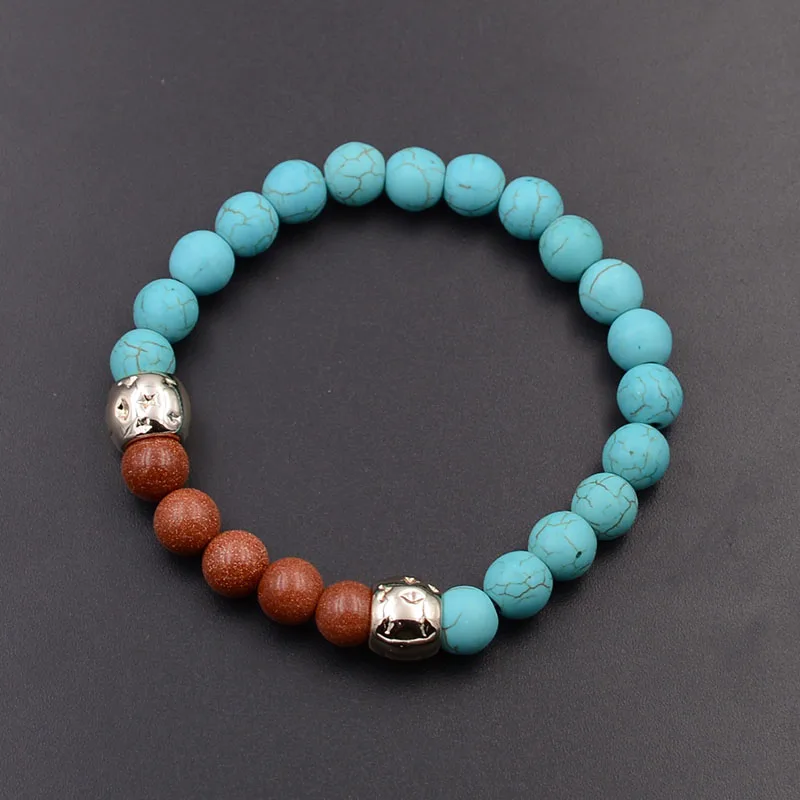 Женский браслет с бусинами 8 мм WELLMORE браслеты из натурального камня модные