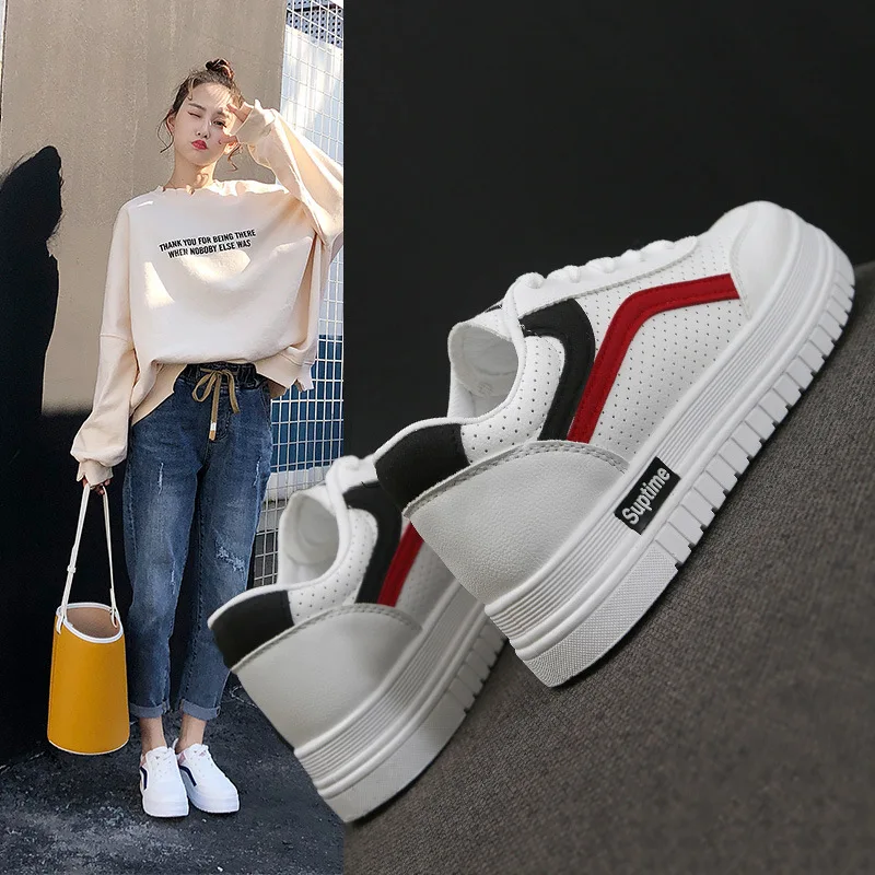Женская обувь на плоской подошве сезон весна-лето 2019 женские кроссовки платформе