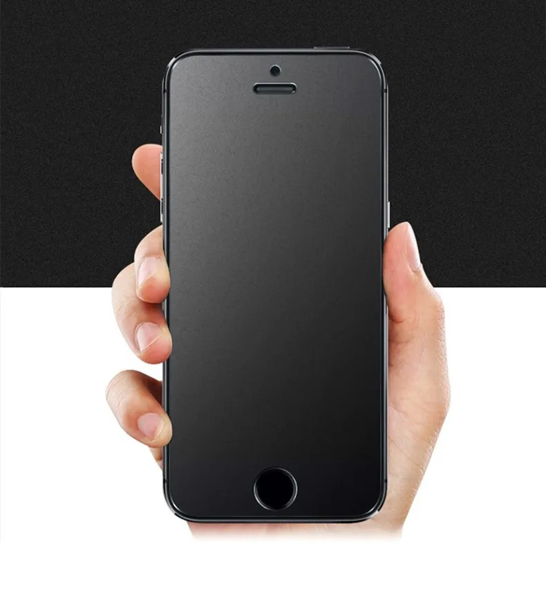 Закаленное стекло для защиты экрана без отпечатков пальцев для iPhone X 7 5 SE 5 S 5C 6 6S 8 Plus XS Max XR матовая защитная пленка