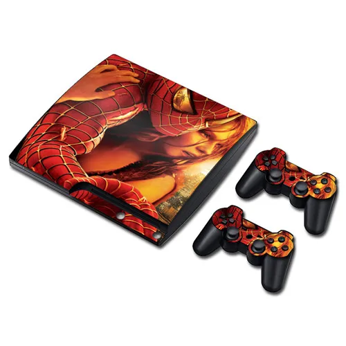 0379 Марвел Человек-паук Кожа Наклейка для PS3 Slim playstation 3 консоли и контроллеры для PS3 скины наклейки Винил - Цвет: 0379
