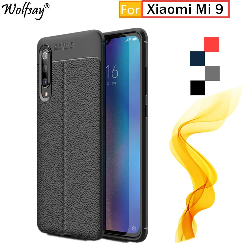 Чехол для Xiaomi Mi 9 6 39 дюймов стильный прочный дизайн Личи бампер силиконовый чехол