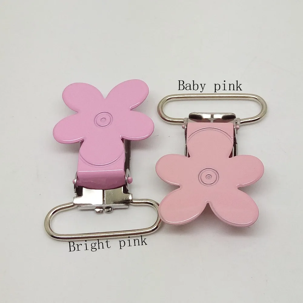 100 шт Металлические зажимы на подтяжках 25 мм Красочные цветок металлическая