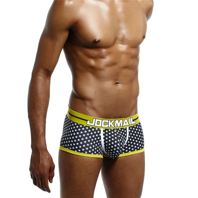 JOCKMAIL, фирменное Мужское нижнее белье, боксеры, шорты для геев, с мешочком для пениса, cueca, боксеры, calzoncillos hombre, мужские боксеры, шорты, трусы для сна
