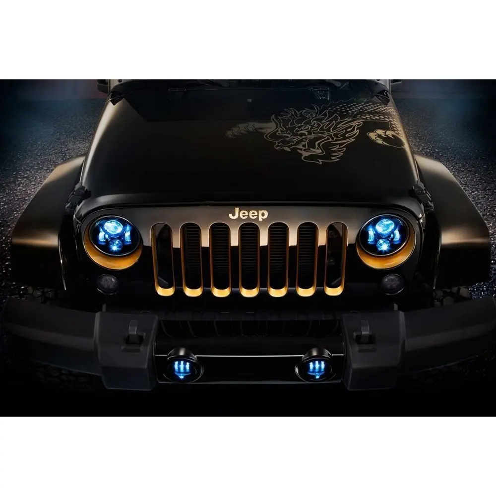 Акция 2016! Новый одна пара 7 дюймовый автомобильный круглый светодиодный фары для