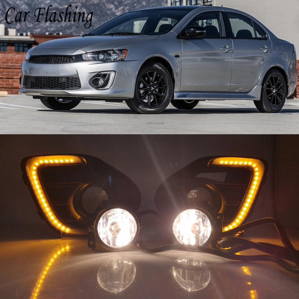 Автомобильная мигающая 1 пара противотуманных фар для Mitsubishi Lancer 2016 2017 2018 2019 12 В