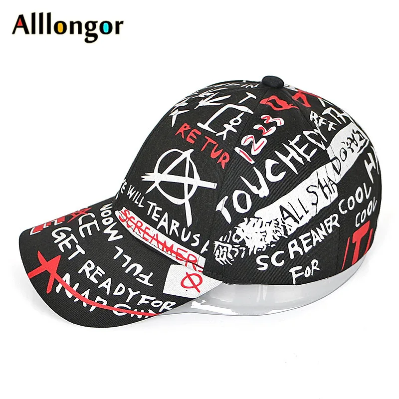 Бейсболка с граффити мужская женская шляпа лето Snapback надпись: Hip Hop Gorra Hombre Casquette Femme корейский стиль Кепка s Белый Черный