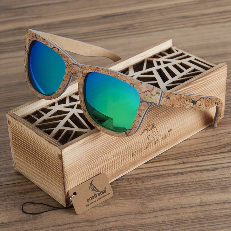Мужские солнцезащитные очки с поляризацией в стиле ретро|wooden sunglasses men|wood sunglassesbrand
