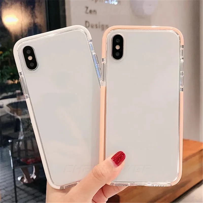 Двухцветный прозрачный силиконовый чехол для Xiaomi Redmi Note 5 6 7 Pro Global 6A pro мягкий Mi 9 8 A2