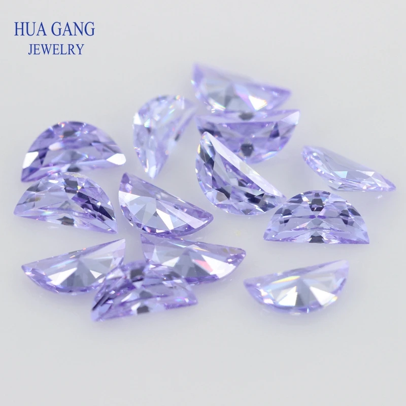 

Lavender Moon Shape Cubic Zirconia Brilliant Cut Loose CZ Stone Synthetic Gems Beads For Jewelry 2x4~6x12mm Free Shipping