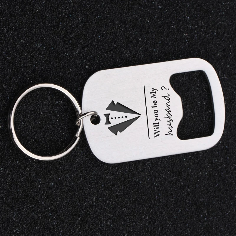 Открывалка для бутылок с гравировкой в форме цепочки ключей подарок парню