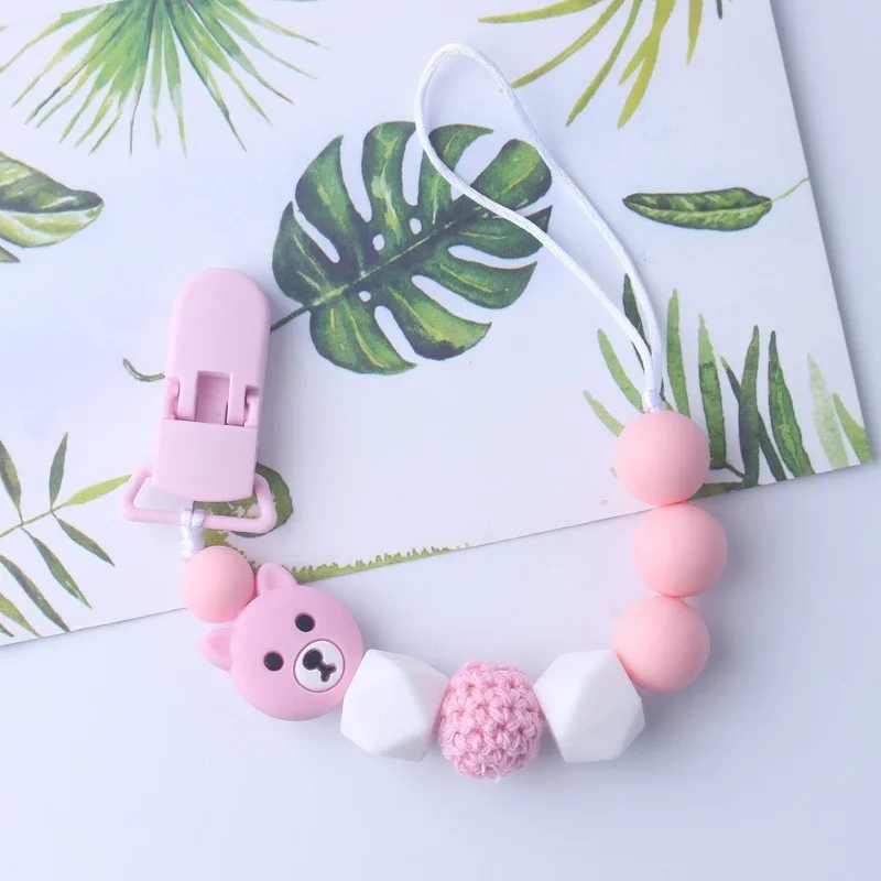 

Pacifier Clip Holder Soothie Teething Dummy Paci Baby Products Girl Boy Funny Silicone Teether Shower dummy clip Sucette