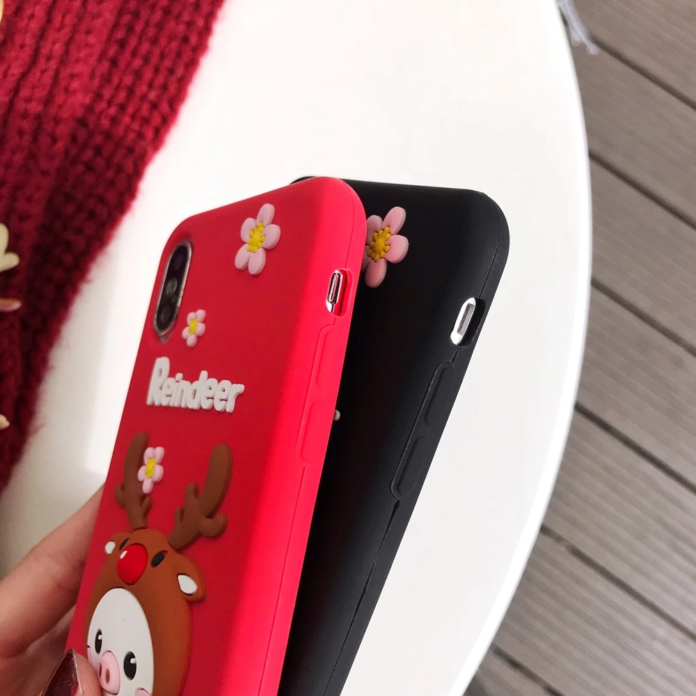 Рождество Стиль для iPhone X Case силиконовый мягкий чехол мобильного телефона c Милая
