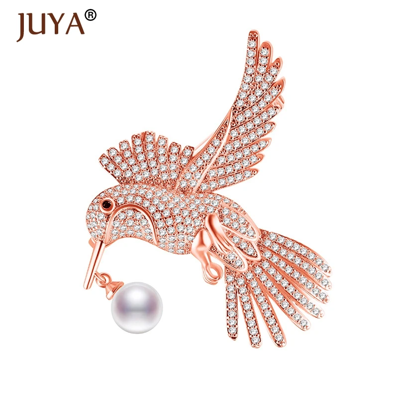 Рождественская брошь ювелирных изделий летающая птичка с красным краном