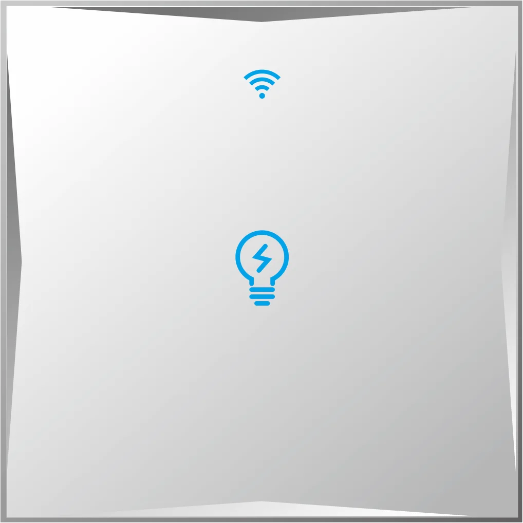 Белый Wifi умный настенный сенсорный выключатель, розетка ЕС, 1 комплект, стеклянная панель, приложение, дистанционное управление, работа с Google Home и Alexa для умной жизни - Цвет: Белый