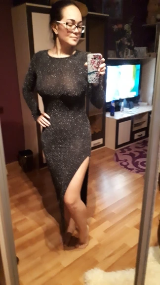 Очень сексуальное вечернее платье с круглым вырезом и высокой талией модное