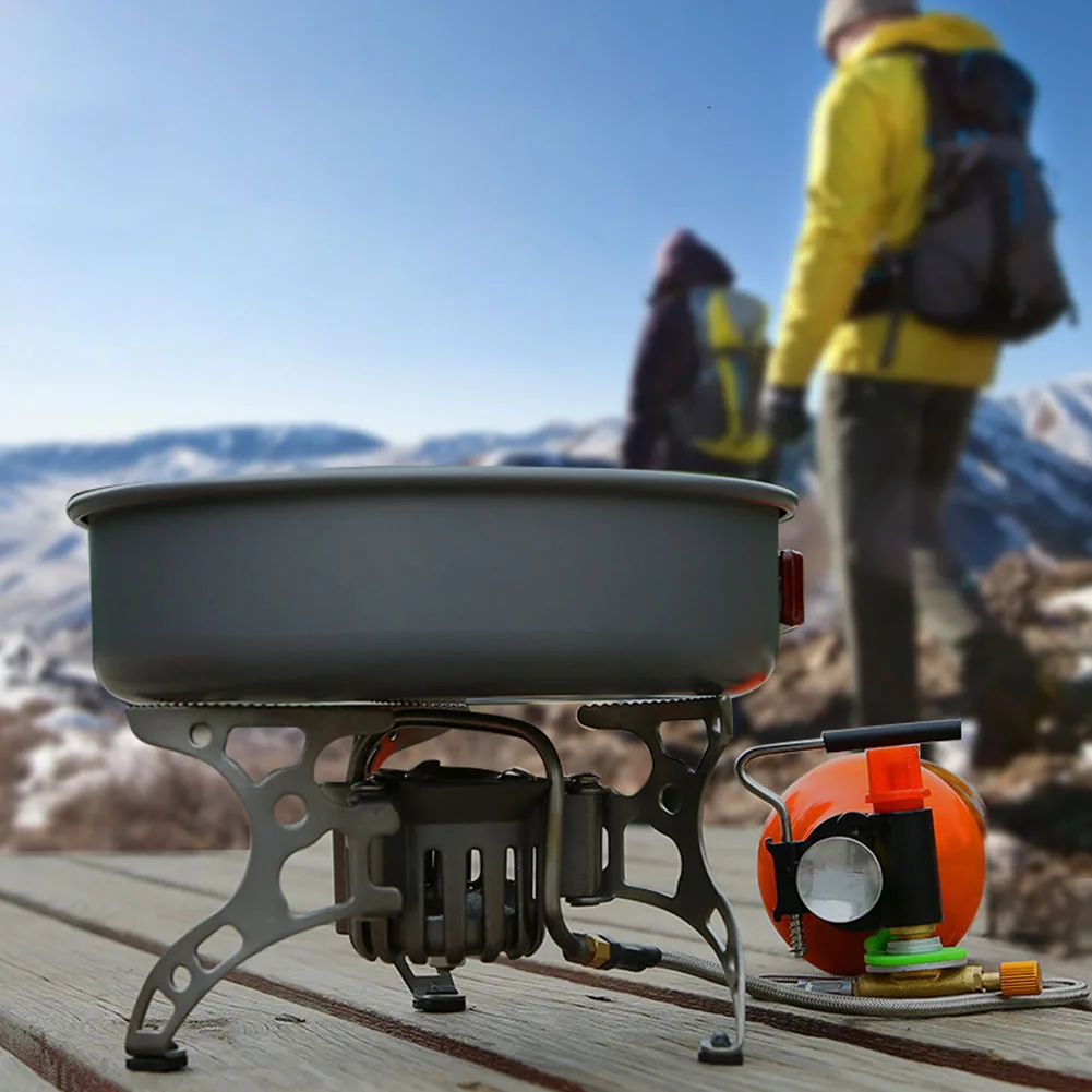 

Outdoor Portable Outdoor Gasoline Stove Folding Camping Oil/Gas Multi-Use Burners Hiking Picnic Cooking Split Burn Equipment