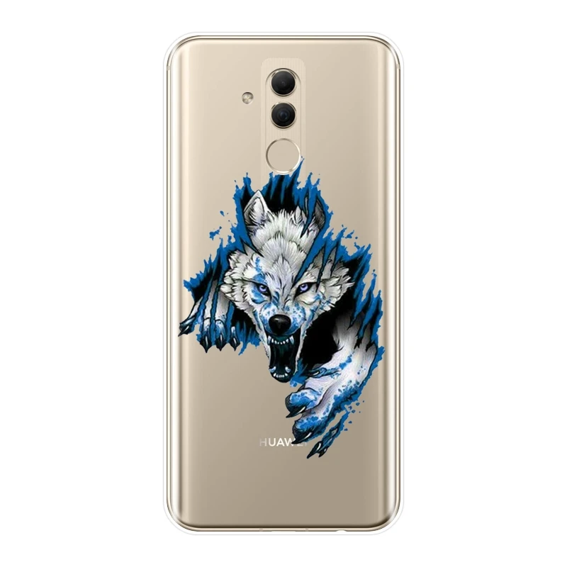 Силиконовый чехол для телефона Huawei Mate 20 10 9 Lite крутой волк животное мягкая мужская
