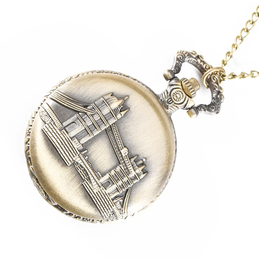 Новый Таймер винтажная лондонская башня мост чехол подвеска карманные часы с