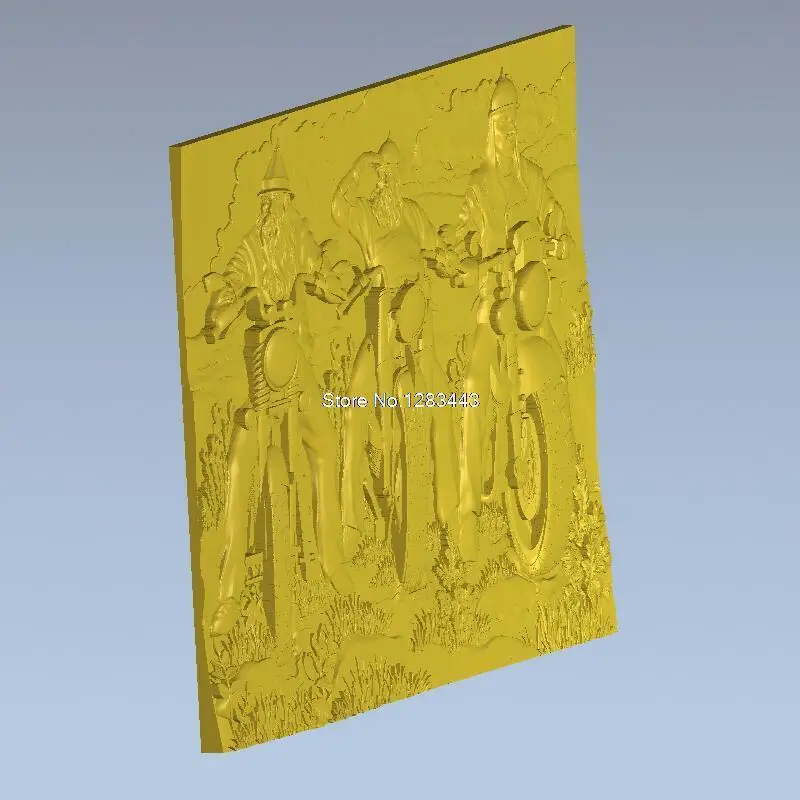 High quality 3d model relief for cnc or 3D printers in STL file format bikers unframed | Инструменты