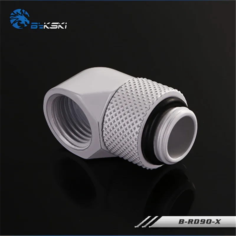 White 90 Bykski Алмазный B-RD90-X/B-RD45-X 45/90 градусов Женский-мужской вращающийся фитинг локоть для ПК водяного охлаждения G1/4 - Цвет лезвия: White 90
