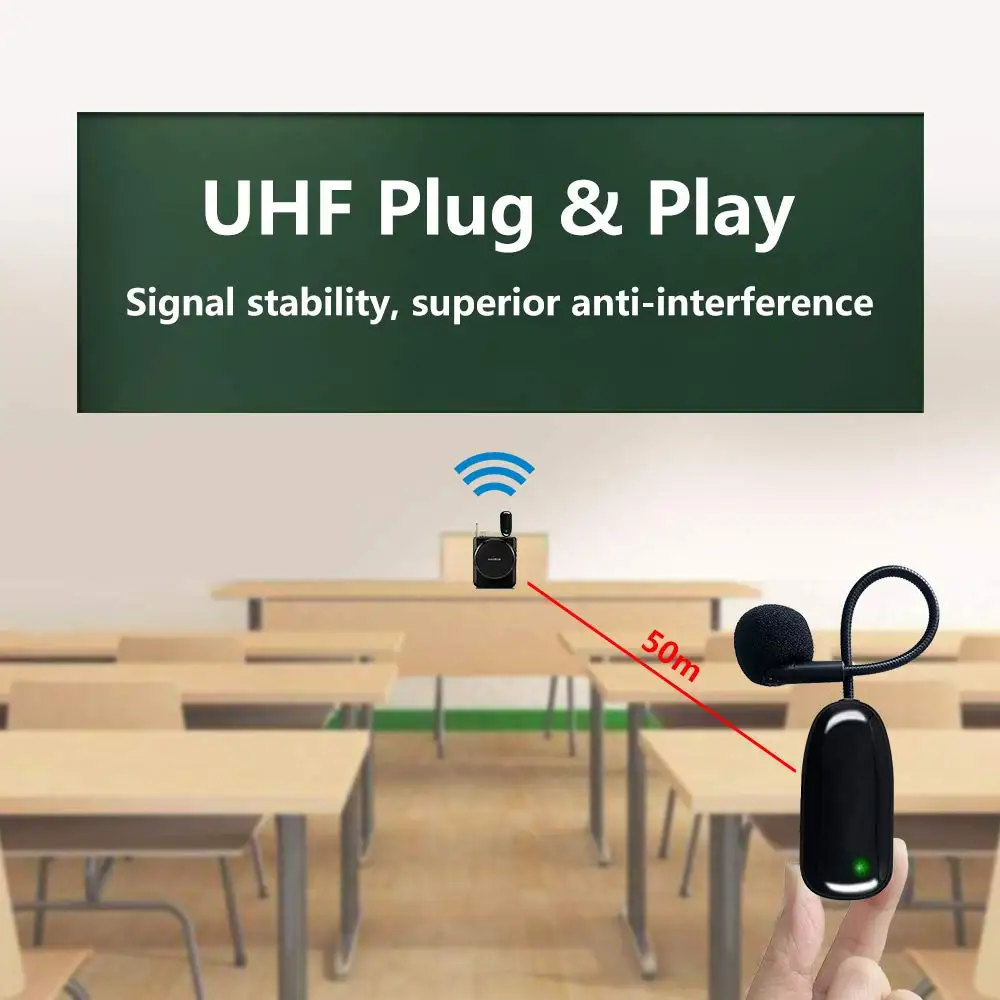 Новинка 50 м UHF беспроводной микрофон гарнитура ручной частота сменная для