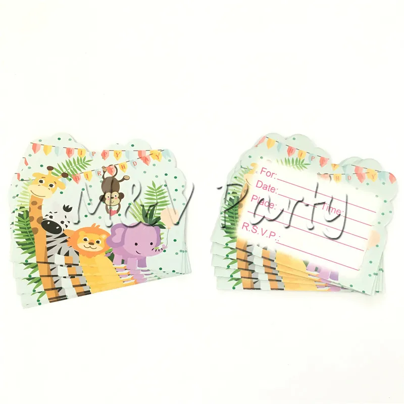 93 шт./лот на тему зоопарка Мультяшные животные чашки тарелки салфетки соломинки