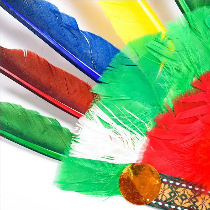 2018 Halloween Carnival Colorful Feather Headband Headwear Cosplay Hat Dance Performance Costume Props | Тематическая одежда и