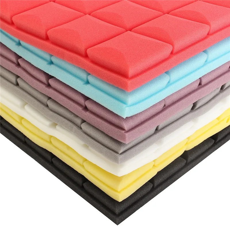 5Pcs Ticken Acoustic Foam Panel Sound Treatment Stop Noise Absorption Sponge Tiles Studio KTV Drum Room Soundproofing Padding