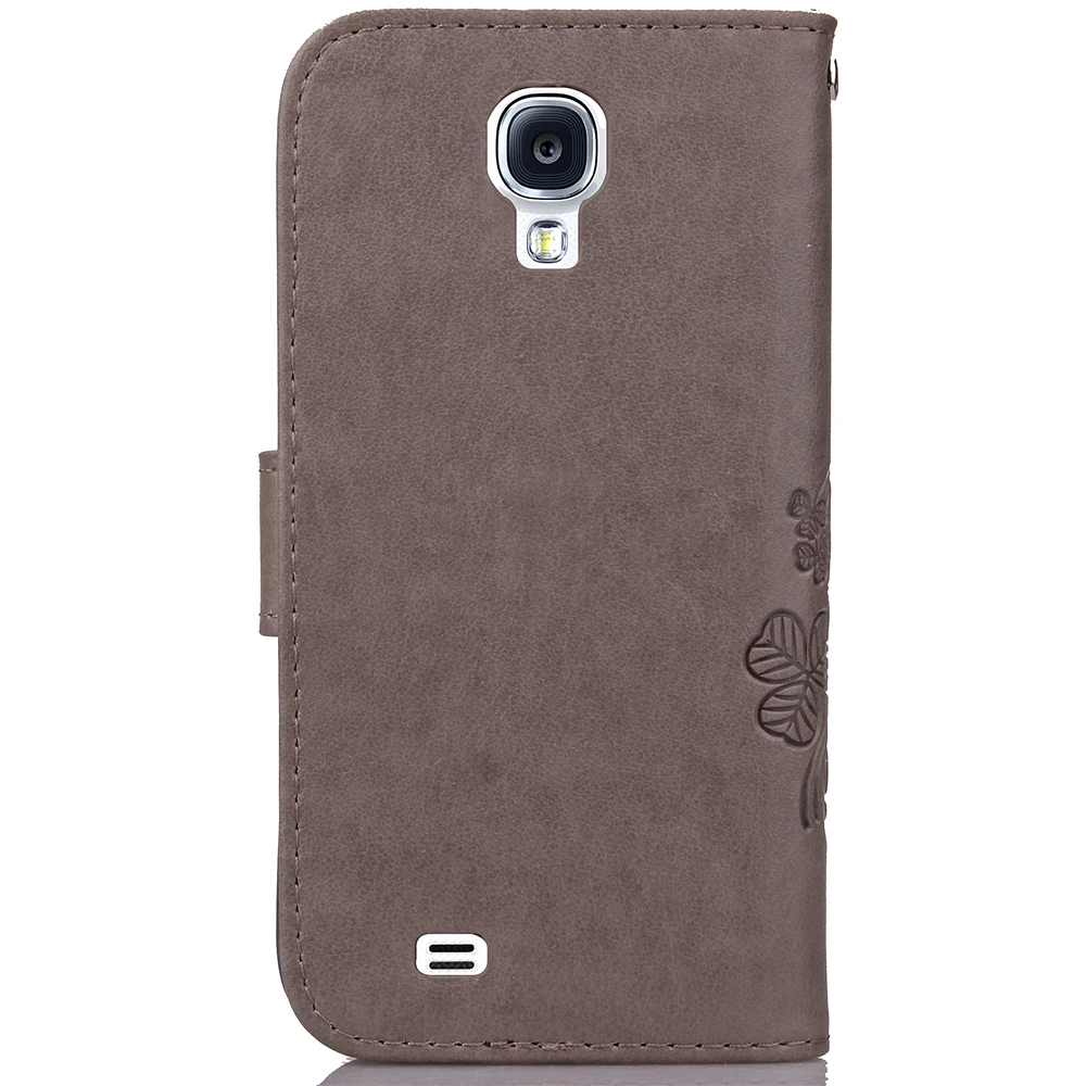 Cover Case For Samsung Galaxy S4 mini i9190 i9192 S IV i9500 i9505 Flip PU Leather TPU Shell Clover Diamond Holster Card Bag | Мобильные