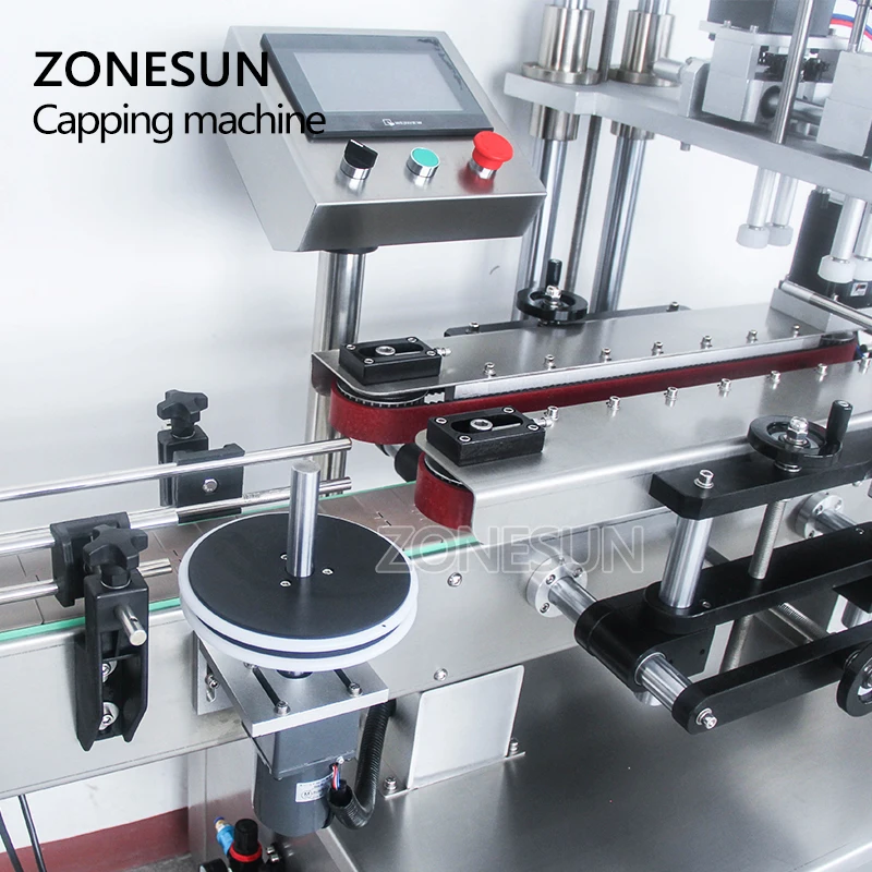 ZONESUN автоматический настольный электрический пластиковый стеклянный парфюм шампунь косметический лак для ногтей бутылка укупорочная машина автоматическая укупорочная машина