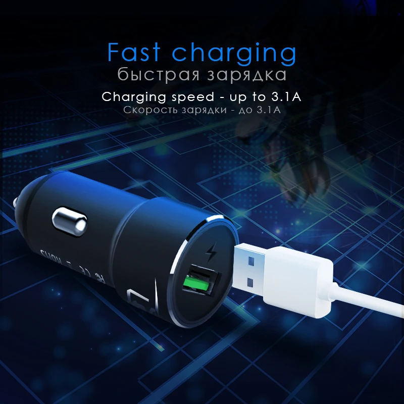 VVKing Быстрая зарядка 3 0 USB Автомобильное зарядное устройство Универсальный