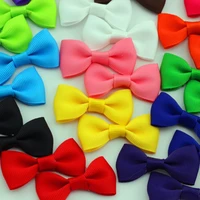 48pcslot 2 girls little bow diy small grosgrain ribbon bows flower appliques sew craft kids cloth bebe girls accessories