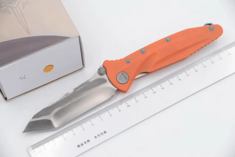 Оранжевый JUFULE сделано Delta шарикоподшипник складной D2 Сталь G10 Кемпинг Охота выживания Открытый EDC инструмент утилита ужин кухонный нож - Цвет: Оранжевый