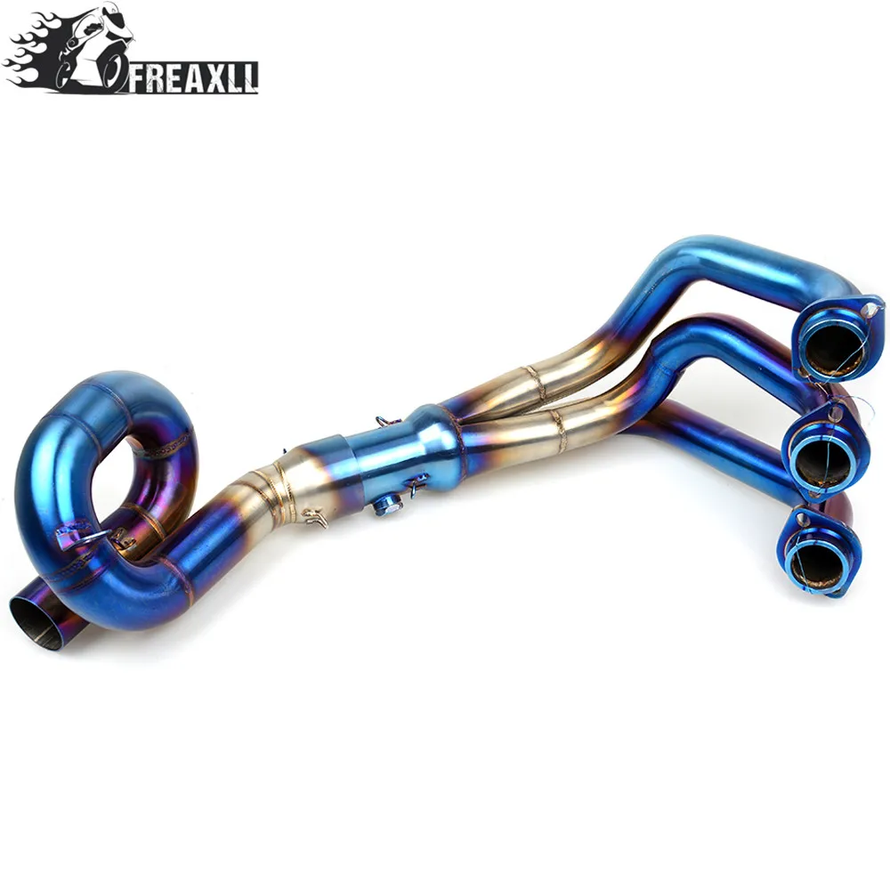 

Разъем Передняя средняя выхлопная труба для Yamaha MT09 MT-09 09 мотоцикл глушитель передняя Труба средняя труба Синяя