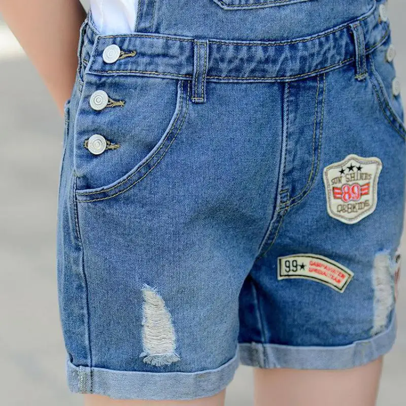 Женские джинсовые шорты в стиле Харадзюку повседневные свободные из денима с
