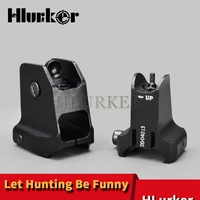 tactical fixed front rear sight streamline design standard ar15 apertures iron sights hunting airsoft accessories