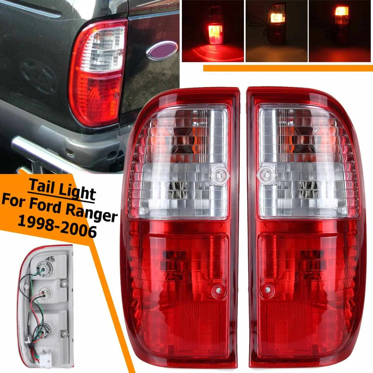 Светодиодный задний фонарь светильник для Ford Ranger 1998 1999 2000 2001 2002 2003 2004 2005 2006 хвост светильник задний тормоз задний противотуманный фонарь аксессуары