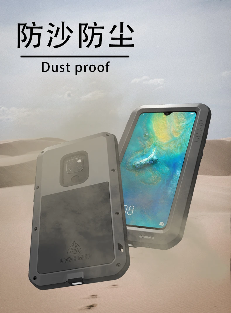 Металлический защитный чехол для huawei mate 20 Lite, водонепроницаемый чехол для huawei mate 20 mate 20, чехол с Gorrila glass Cover