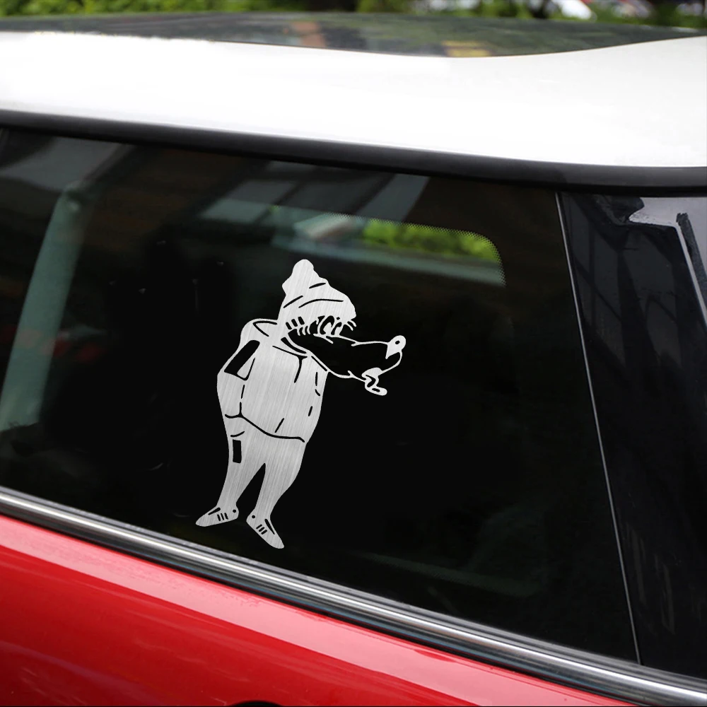 Автомобильный Стайлинг Забавный русский волк в шляпе автомобильные наклейки и