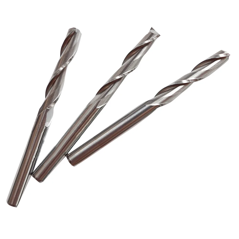 10 шт. деревообрабатывающая Вольфрамовая сталь с двумя краями винтовой фрезы 4 мм