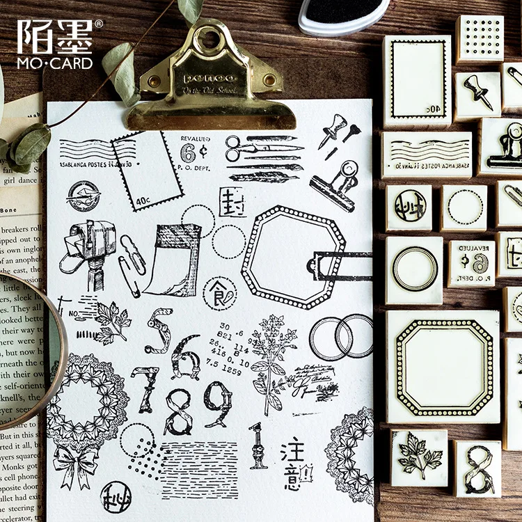Новые мульти комбинации серии старинные DIY Деревянные и резиновые штампы для