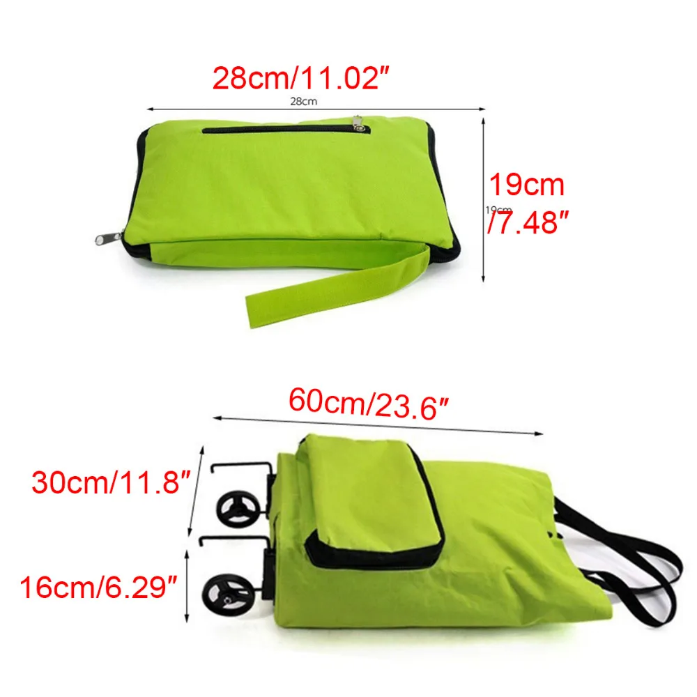 1 шт. Сумка тележка для покупок с колесами портативная складная сумка багажа