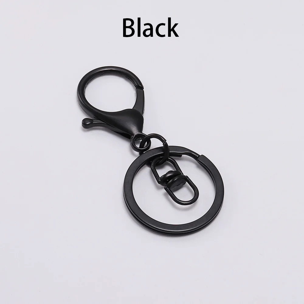 OMH оптовая продажа 5 шт. Золотой Серебристый Брелок для ключей кольцо 30 мм длинная